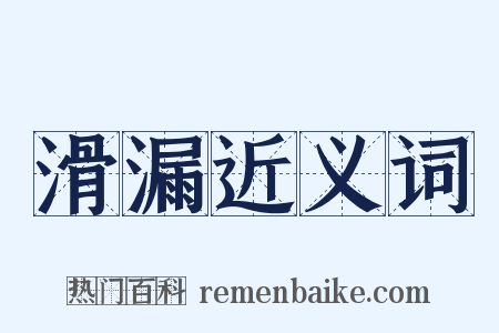 滑漏近义词是什么意思的图片